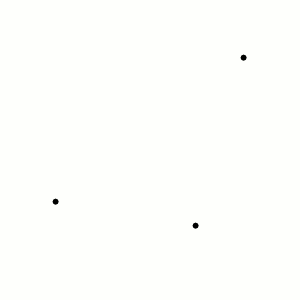 Three-body problem illustration